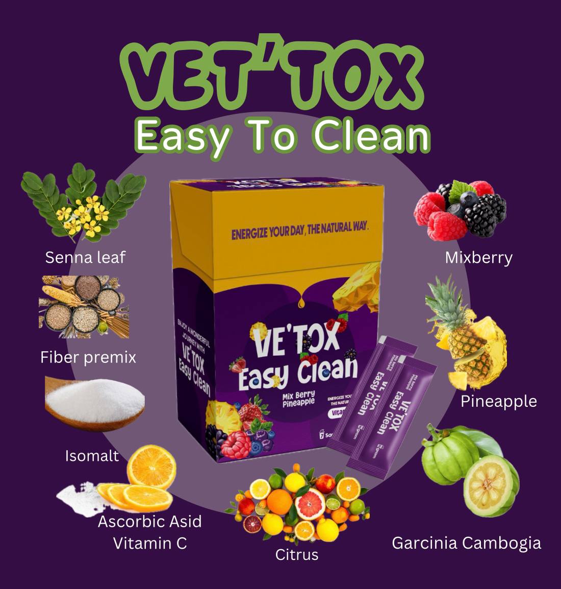 VETOX Easy Clean Mix Berry Pineapple